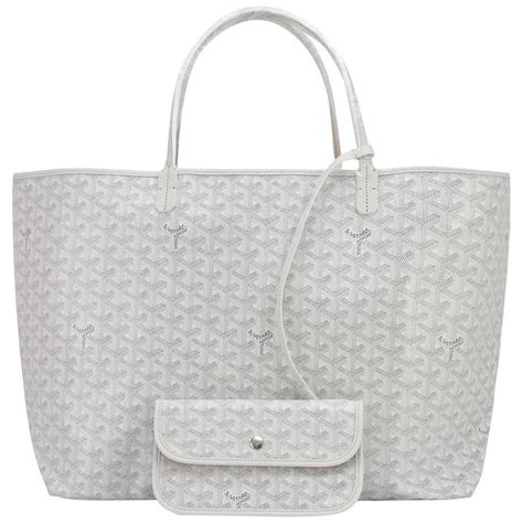 goyard white tote bag.